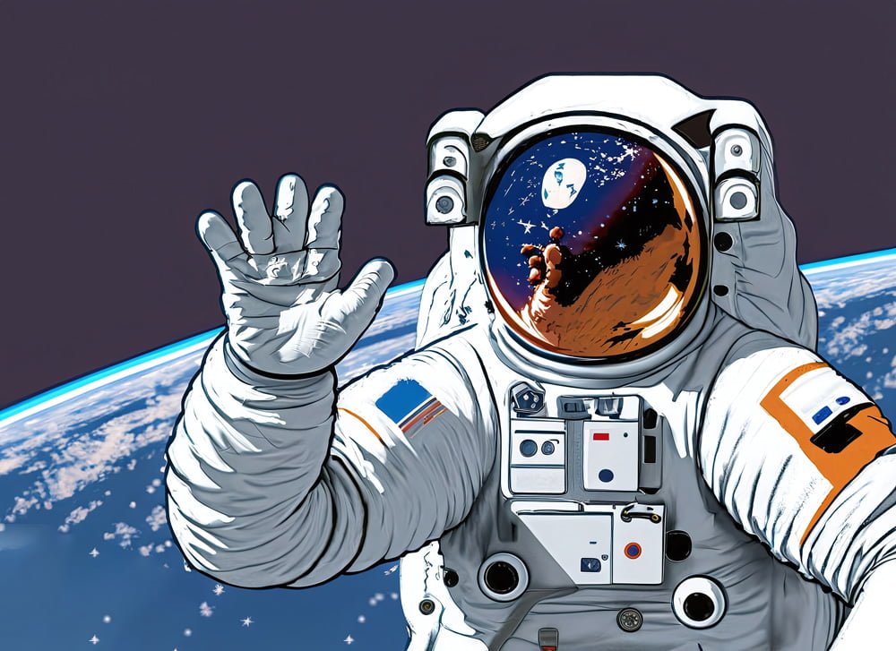 Astronaut Waving