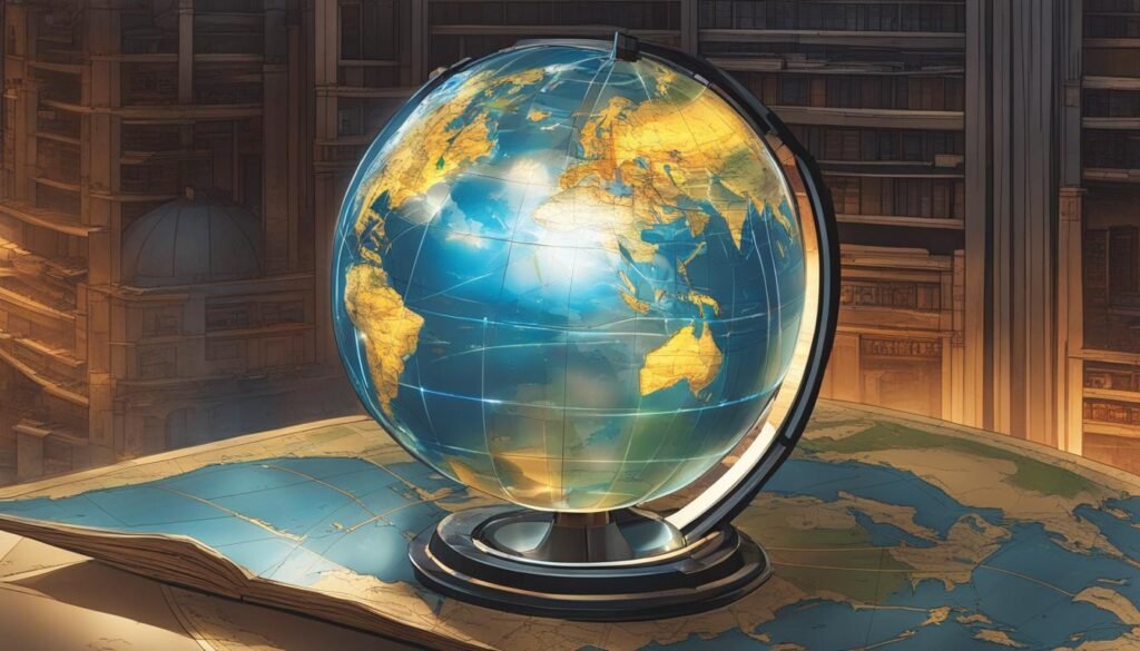 SEO Optimizing a globe on top of an open book for Local SEO.