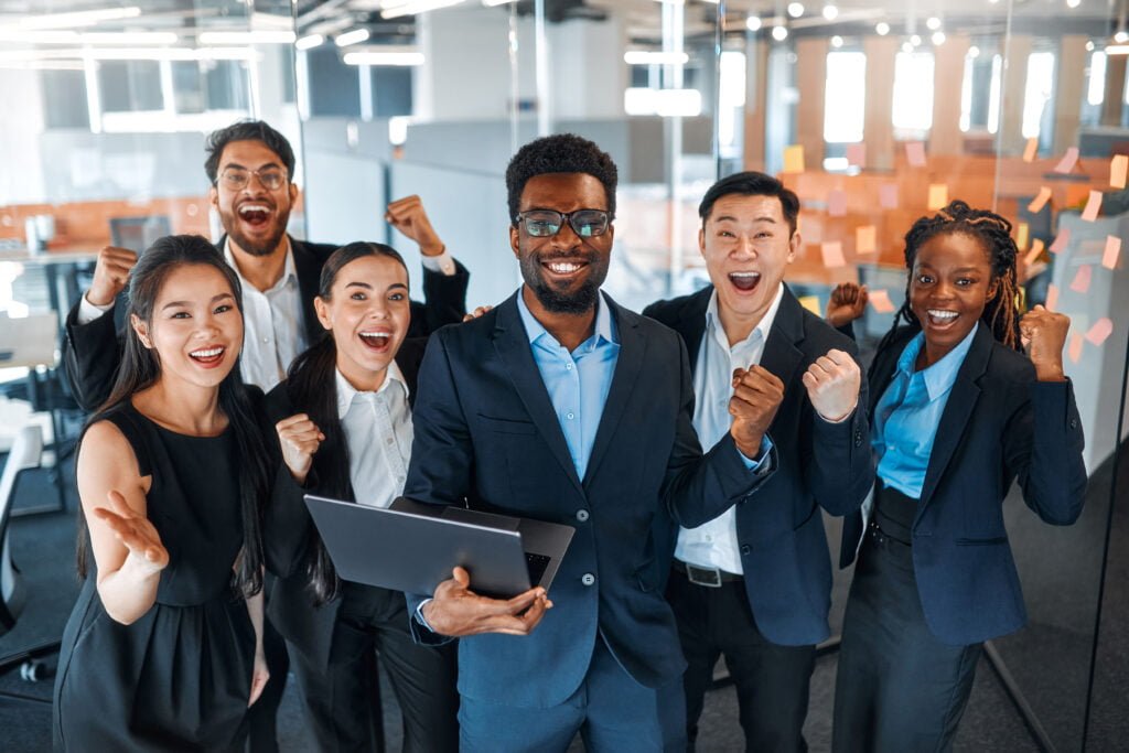 Business team working in office